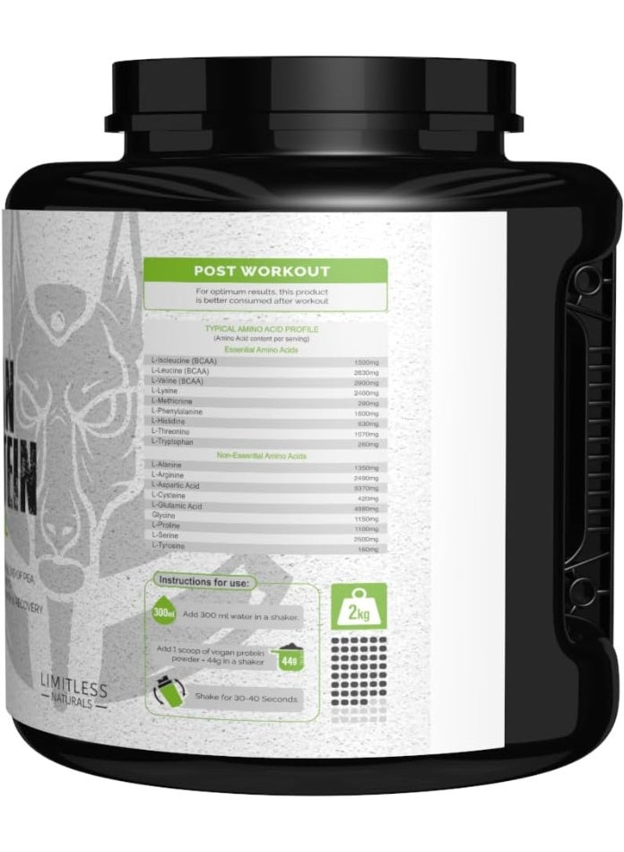 Alpha Vegan Protein Powder, Strawberry Flavor, Plant-Based Protein Blend, Bcaas, Gluten & Soy Free, Easy Mix